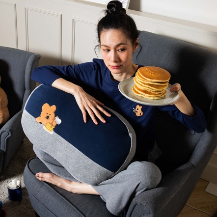 DINOTAENG | 鬆餅多功能靠枕-靚藍(lán)